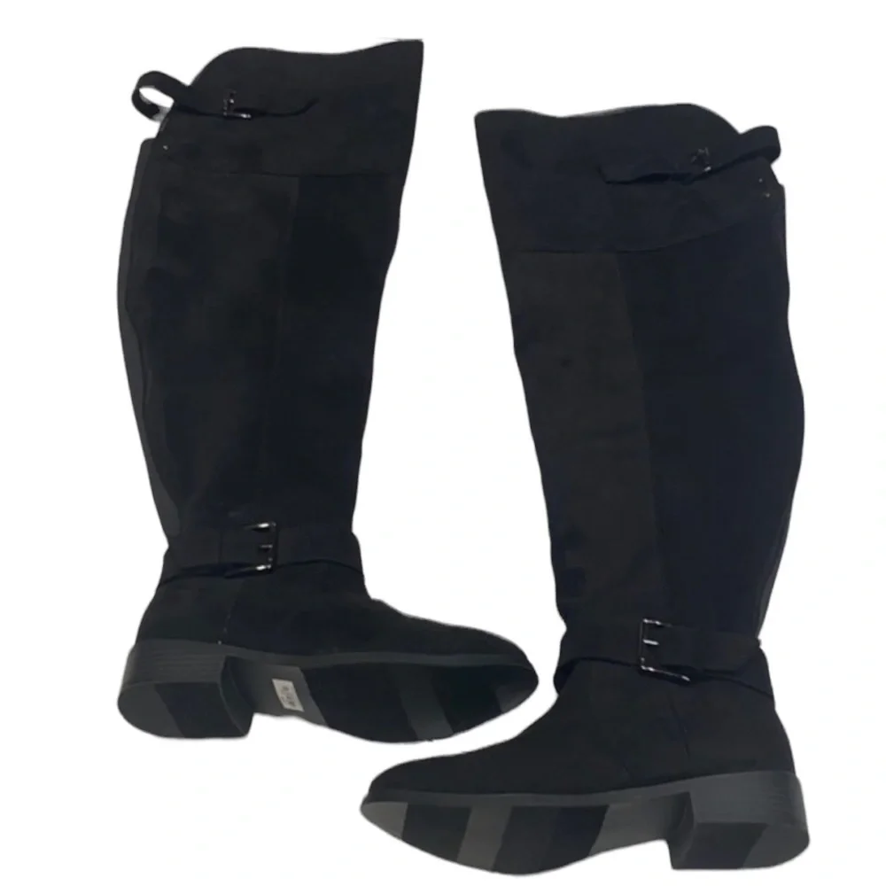 Over the knee black Faux Suede boots NEW